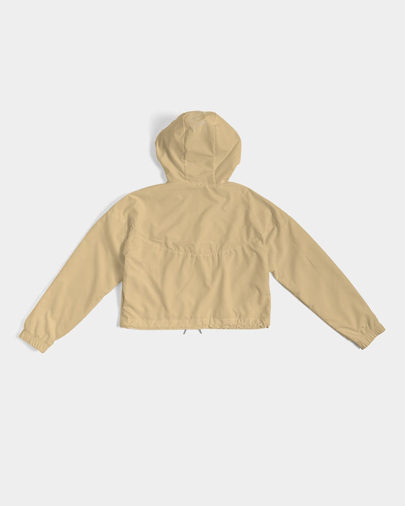 OA Signature Cropped Windbreaker(Tan/White)