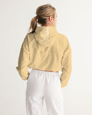 OA Signature Cropped Windbreaker(Tan/White)