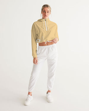 OA Signature Cropped Windbreaker(Tan/White)