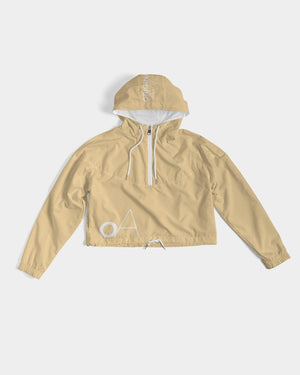 OA Signature Cropped Windbreaker(Tan/White)