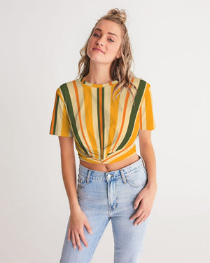 OA SZN001:Capsule Twist-Front Cropped Tee